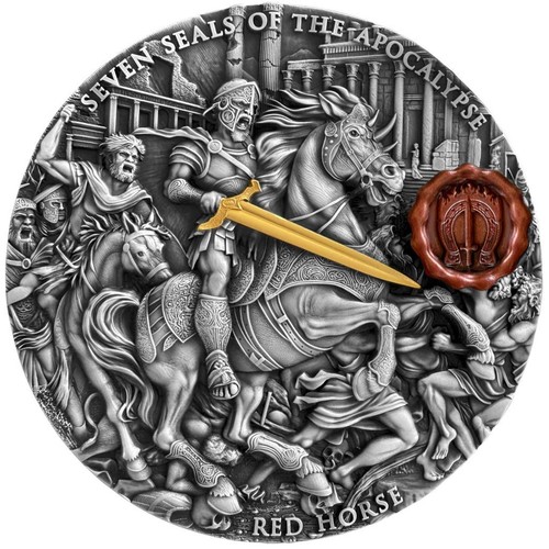 Niue 2025 red horse - 2025, seven