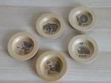 5 x HEINZ THEO DIETZ KANNE UNTERSETZER  Westerwald Salzglasur Ritzmotiv