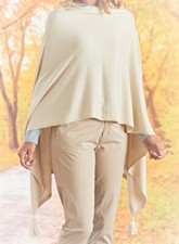 BEIGER PONCHO ÜBERWURF