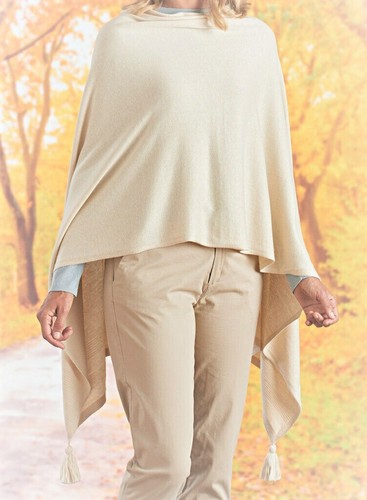 Beiger poncho überwurf - beiger,