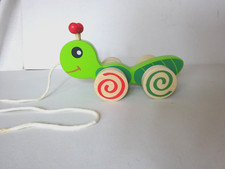 Nachziehtier Nachzieh-Raupe Holz Tier 24 cm lang