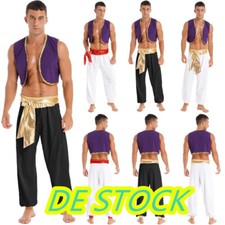 DE*Herren Arabischer Prinz Kostüm Aladinhose Bloomers Und Weste Tops Party