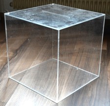 Gewinnbox, Losbox, Spendenbox, Aktionsbox,  30x30x30 cm, aus Acrylglas