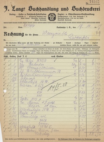 Rechnung langs buchhandlung - rechnung,