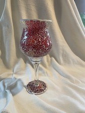 Mosaik-Windlicht, rot, ca. 33 cm hoch