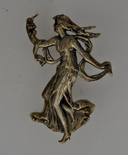 Alte Brosche / Anhänger Dame