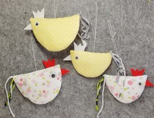 4x Osterhühner Stoff