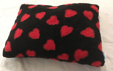 Großes Kissen von Nici  50x35 cm  Schwarz mit Rote Herzen Herzchen  RARITÄT