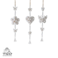 Formano 3er- Set Hänger creme Blume Herz Schmetterling-579157