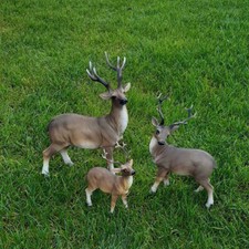 Gartenfigur stehender Rothirsch Gr. S + M + L + Set Dekofigur Frühling Reh