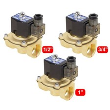 Magnetventil Messing 3/4" 1/2" 1" 0-10Bar NC Stromlos Geschlossen AC 220V Ventil
