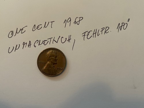 One cent 1968 unmagnetisch - one,