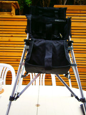 ONE2STAY Kinderhochstuhl faltbar mit abnehmbaren Esstisch schw. gebr., Packsack 