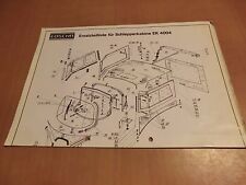 Ersatzteilliste Edscha Fahrerhaus Schlepper-Kabine EK 4004 Scharwächter