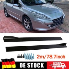 Seitenschweller Sideskirts Ansätz Tuning Glänz Schwarz für Peugeot 307 207 206 X
