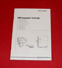 Betriebsanleitung VDO tempostat II 24 Volt Bedienungsanleitung Handbuch