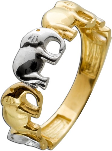 Elefanten ring gelbgold - elefanten,