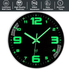 Lautlos Leuchtend Wanduhr Funk
