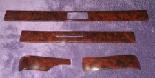 Mercedes W123er Wurzelholz Leisten für Armaturenbrett 4 tlg.Neu