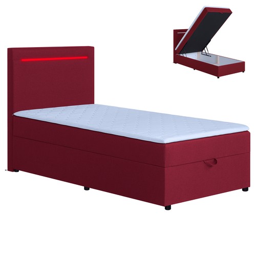 Led polsterbett red h3 - -,