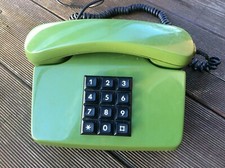 Vintage deutsches Fetap 751-1 Touchpad Telefon in grün
