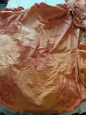 2 Spannbettlaken aus 100 % Baumwolle ,Farbe Orange mit BLUMEN, Stoff zum Bügeln