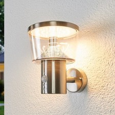 Lindby Edelstahl LED Wandlampe