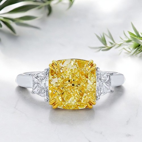 Gelber diamant ring igi - igi, fancy