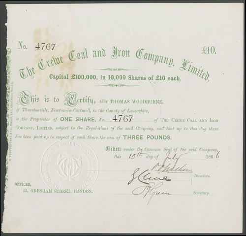 Crewe coal and iron ltd - coal,