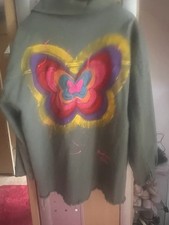 Made in Italy Blusenjacke mit Rückendruck 44/46 NEU