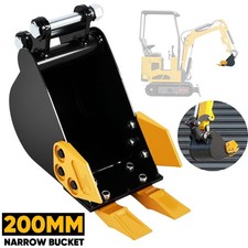 Tieflöffel Baggerschaufel Baggerlöffel für Minibagger 200mm M14 Grabenräumer DHL