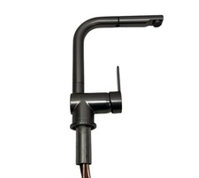 SCHÜTTE Küchenarmatur Wasserhahn mit ausziehbarer Brause Matt Graphit LONDON