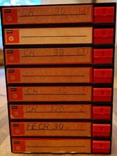 8 MCs Kassetten bespielte Leerkassetten inkl. Box u.a. TDK BASF Chrome Maxima