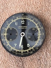 Zifferblatt Leonidas schwarz Chronograph Incabloc  31,24 mm (Beschreibung)