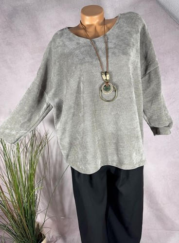 Damen shirt pulli velours - damen,