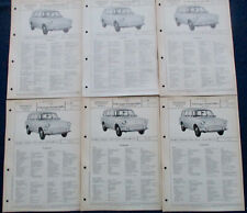 11x VW Typ 3 1600 L LE Variant Prospekt Brochure VDA Typenblätter  1965-68 21