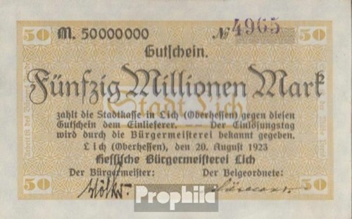 Banknoten lich 1923 - banknoten,