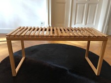 Kleider-Ablage Bank Garderobe Schlafzimmer Badezimmer - natur Bambus