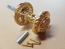 Gründerzeit Messing Poliert Türgriff Knopf Drehknauf Tür Knauf Türknauf B2SP