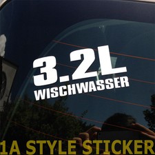 2x 3,2L WISCHWASSER Aufkleber