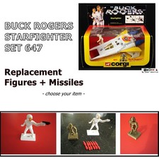 Corgi 647 Buck Rogers Starfighter Figur + Zubehör (Twiggy / Missiles) Repro