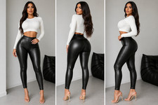 HIGH WAIST LEGGINGS Hose Leder