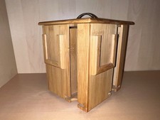 Teebeutel Box Aufbewahrung leichtes holz drehbar vier Fächer mit Deckel