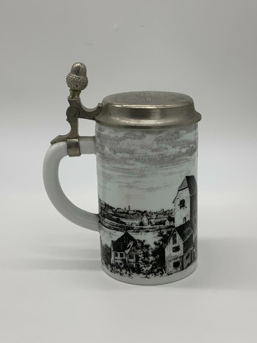 Bierkrug zinndeckel münchen - bierkrug,