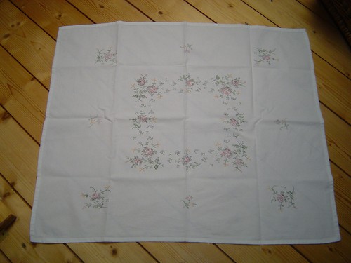 Mitteldecke blumendruck - mitteldecke,,