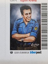 Briefmarken-Set Biberpost (Egon Krenz), DDR, FDJ, last Chief of the GDR