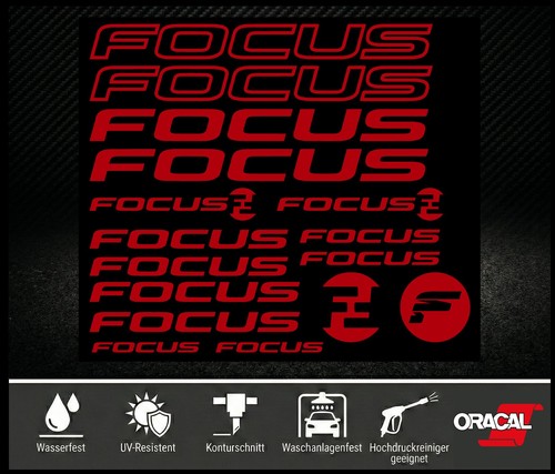 Focus aufkleber set - focus,
