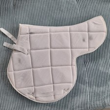 Satteldecke weiß Pferd Reiter Sattelunterlage Vielseitigkeit /Springen