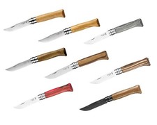 Opinel N°6 N°8 N°9  Walnuss Olive Eichenholz Birke Black Griff Taschenmesser