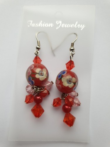 Ohrringe murano glas rot - glas,